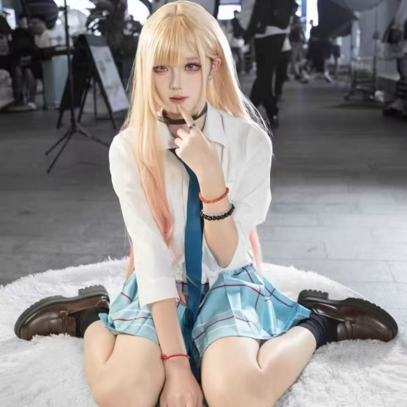 Kitagawa Anime Cosplay - زي مدرسي أنمي JK، فستان خادمة،