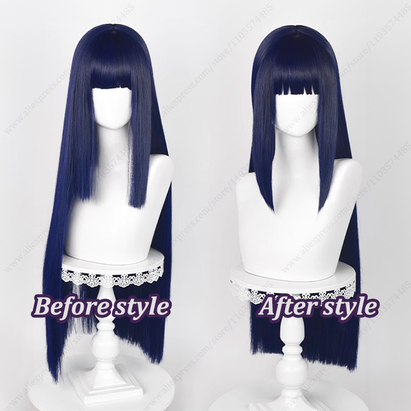 باروكة هيناتا هيوجا للتنكر، شع - مراجعة Anime Cosplay Blue Hair وسعره
