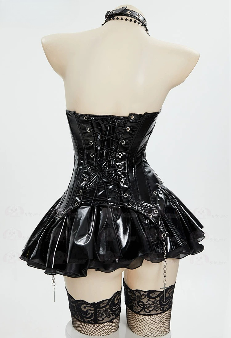 طقم تنورة جلدية صغيرة على طراز - مراجعة Anime Cosplay Ladies وسعره